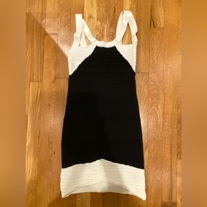 Black white bodycon dress size small Party Formal Sexy Fun Wedding